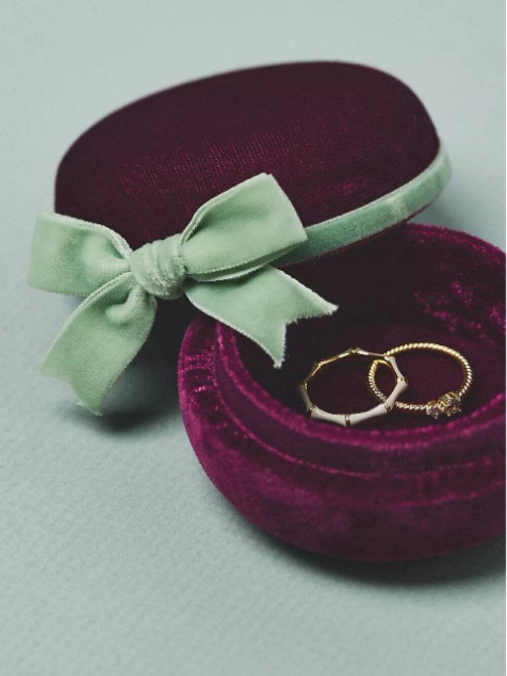 Anthropologie Thea Velvet Jewelry Box